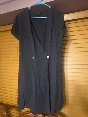 rag & bone Navy Textured Short-Sleeve Dress